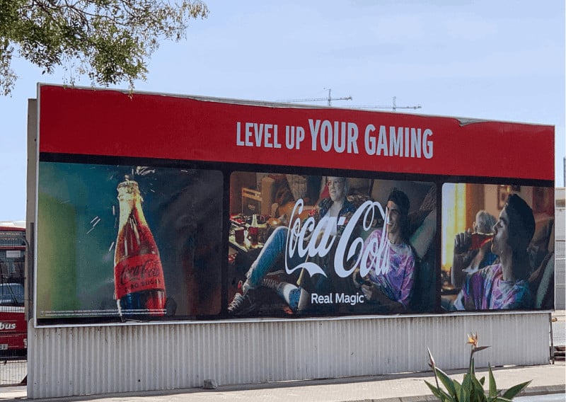 Werbeplakat von Coca-Cola